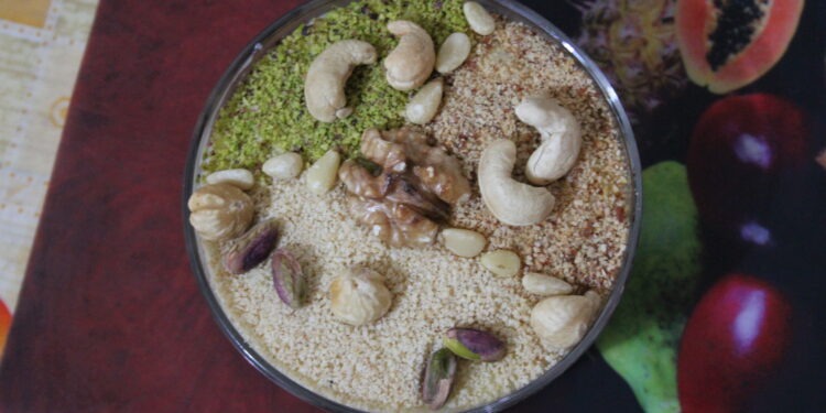 Recette Assida de Zgougou Express (graines de pin d’Alep)