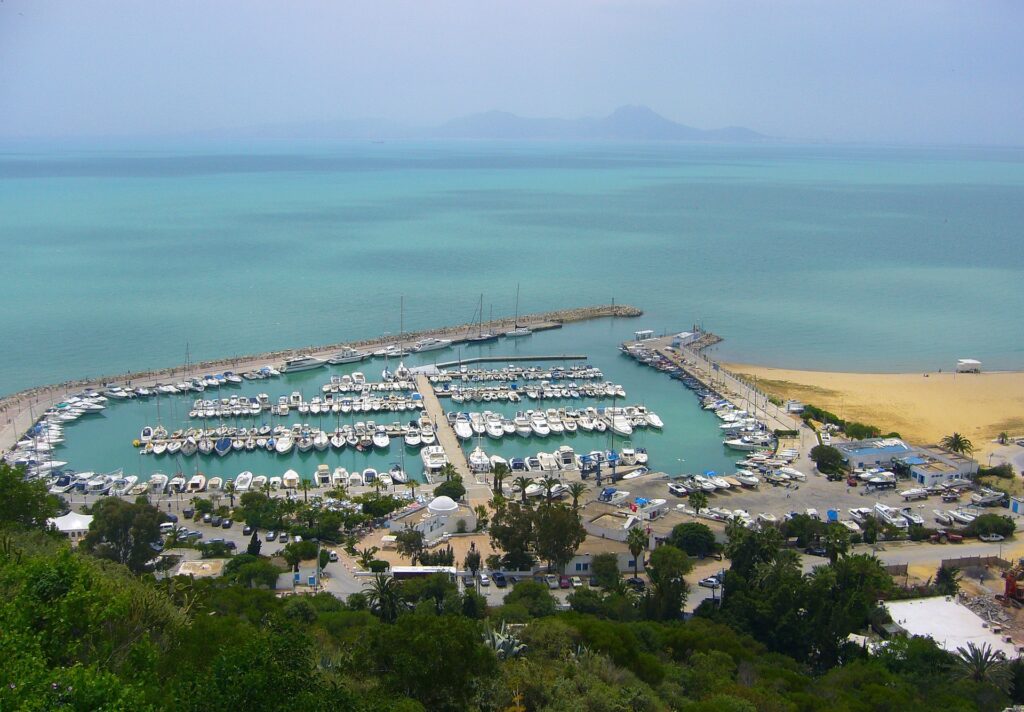 Marina de Sidi Bou Said en Tunisie