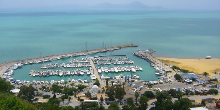 Marina de Sidi Bou Said en Tunisie