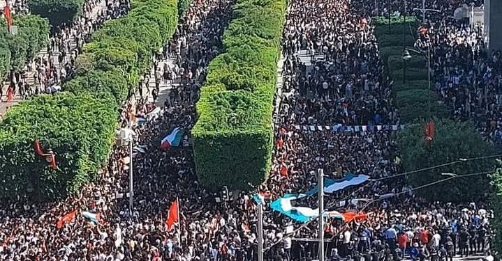 Bombardement à Gaza : Des manifestations devant l’ambassade de France à Tunis