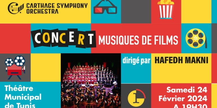 Concert de musiques de films au théâtre municipal de Tunis